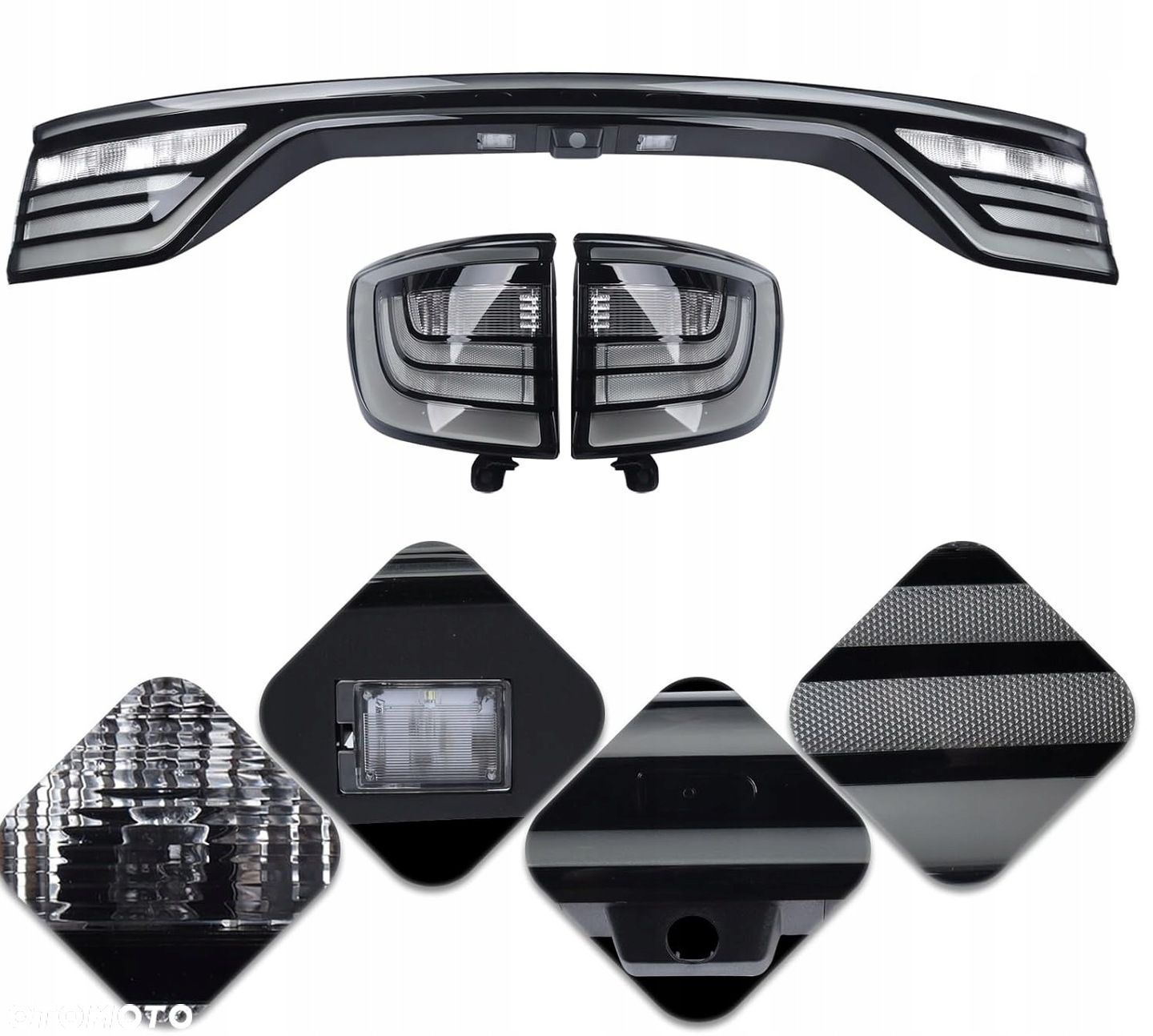 Lampy tyl ne blenda kpl Led Neon Tuning Black White Dodge Durango Lift 2014 - 7