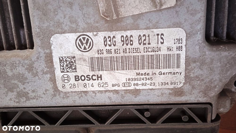 Komputer sterownik silnika VW Golf 5 Plus 1.9 TDI 03G906021TS 03G906021AB 0281014625 - 2
