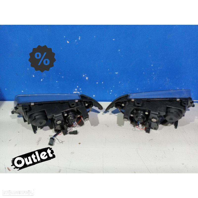 R145700C1 FARÓIS BMW SÉRIE 3 E46 98-01 ANGEL EYES FUNDO CROMADO - 5