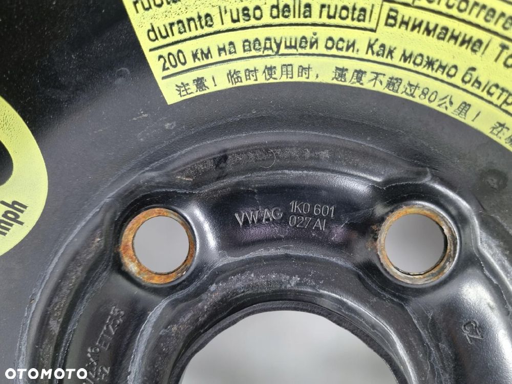KOŁO DOJAZDOWE Audi Seat Vw Golf VI 125/70 R16 1K0601027AL 5x112 dojazdówka - 4