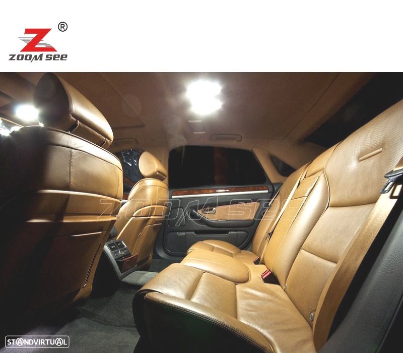 KIT COMPLETO DE 25 LÂMPADAS LED INTERIOR PARA AUDI A8 S8 D3 2003-2009 - 6