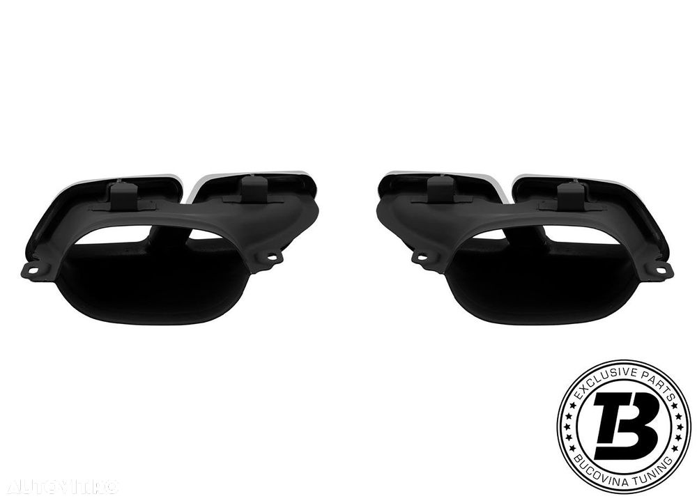 Difuzor Bara Spate cu Ornamente compatibil cu Mercedes GLS X166 GLS63 Design - 9