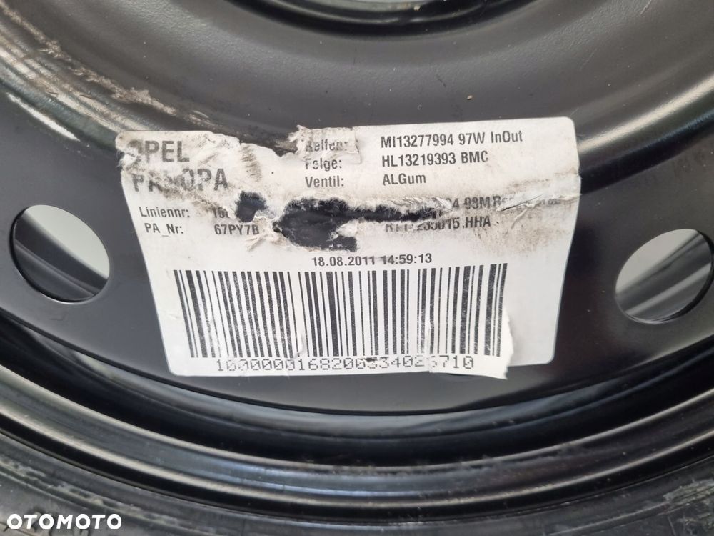 KOŁO DOJAZDOWE Opel Insignia A 125/70 R17 5x120 17X4.00B IS41 dojazdówka - 5