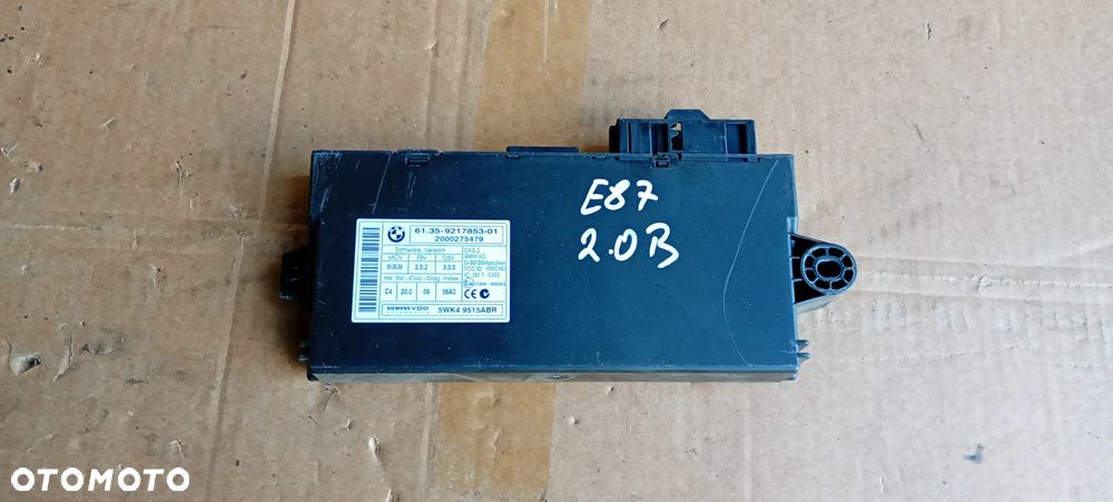 Moduł sterownik komfortu CAS BMW I E81 E87 9217853 - 1