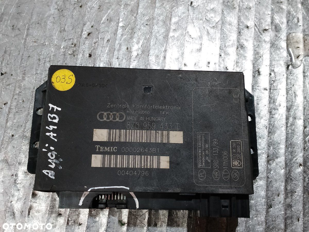 MODUŁ KOMFORTU AUDI A4 B7 8Z0959433T 2.0 - 1