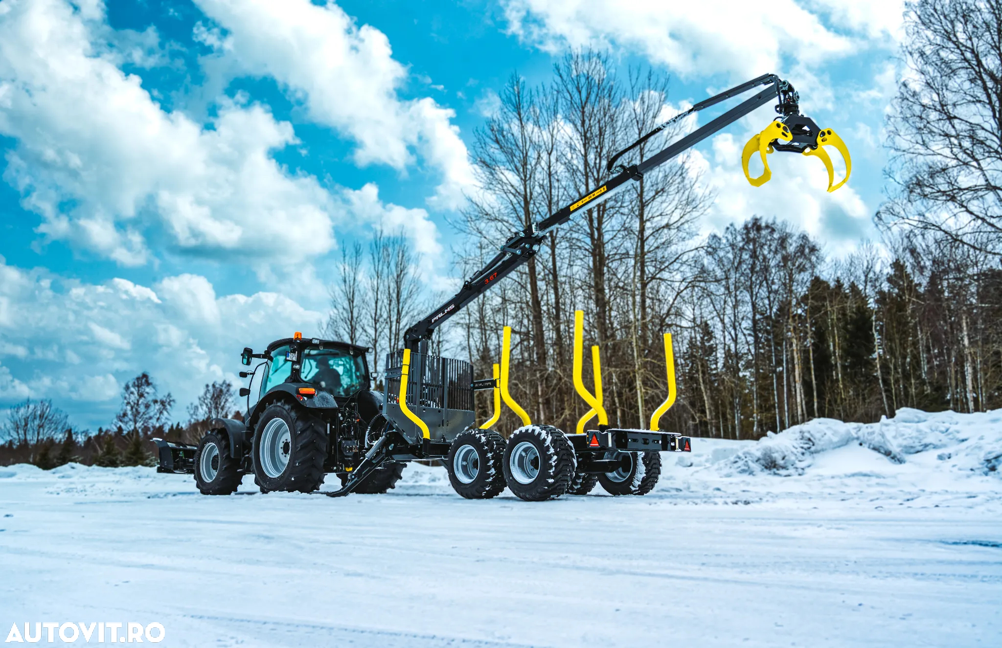 Alta Remorca forestiera Palms P 9S + braț de încărcare Palms 3.67 - 5