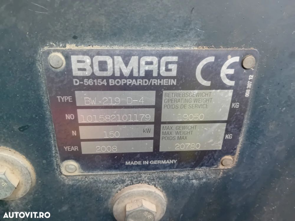 Bomag BW 219 Cilindru compactor - 4