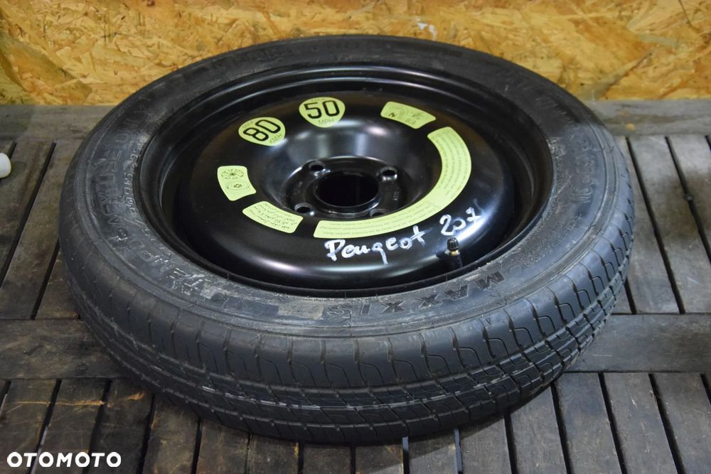 Peugeot 207 06- Koło dojazdowe zapasowe 4x108 125/80R15 Citroen C2 C3 Peugeot 207 207CC 207SW - 1