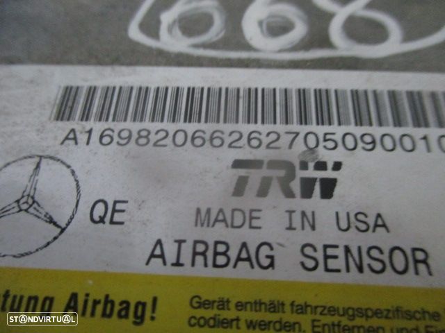 Modulo Airbag A169820662627 MERCEDES W169 2005 - 2