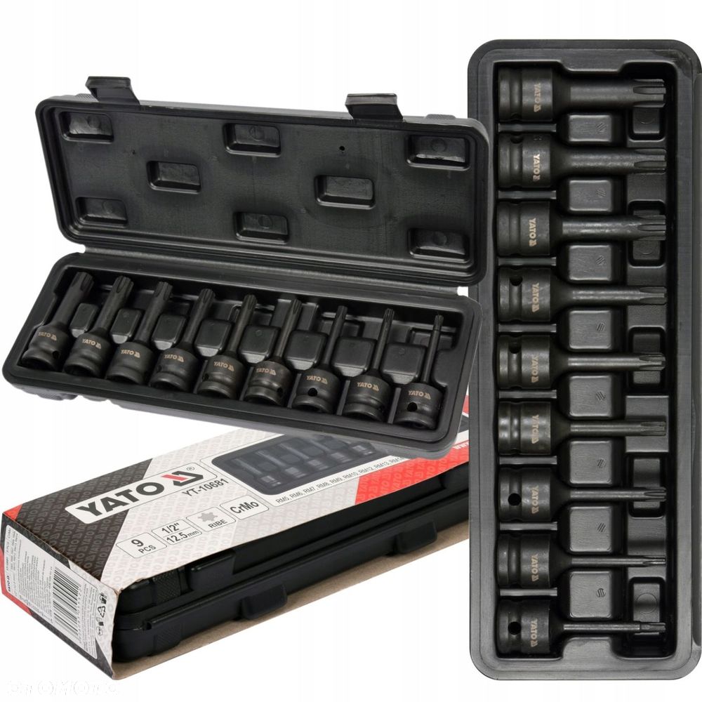 YATO ZESTAW UDAROWYCH KLUCZY TRZPIENIOWYCH KOMPLET KLUCZE RIBE YT-1068 - 11