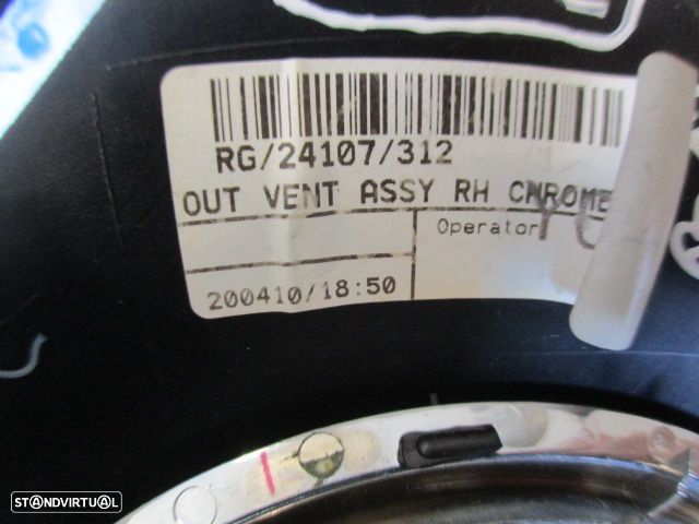 Grelha Friso RG24107312 MINI R56 FASE 1 2010 1.6D 90CV 3P CINZA AZULADO DRT GRE TABLIER VENTILAÇÃO DRT - 3