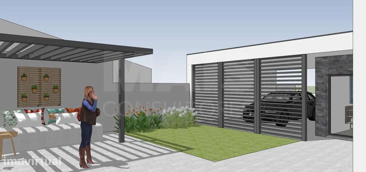 Terreno com Projeto para Moradia T3, Piscina, Garagem e Jardim em O... - Grande imagem: 5/11