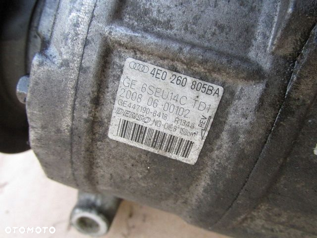 Audi A8 D3 3.0 tdi Sprężarka klimatyzacji 4E0260805BA - 6