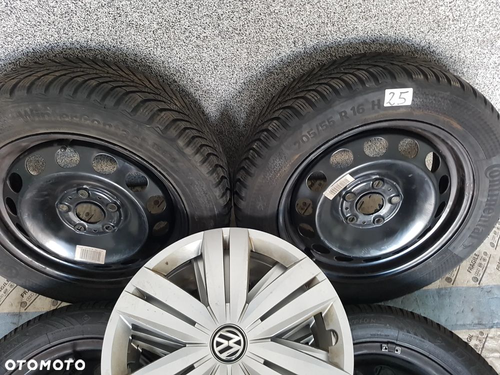 KOŁA ZIMOWE KOŁPAKI 205/55R16 VW GOLF CADDY PASSAT JETTA SKODA  AUDI 5X112 - 4