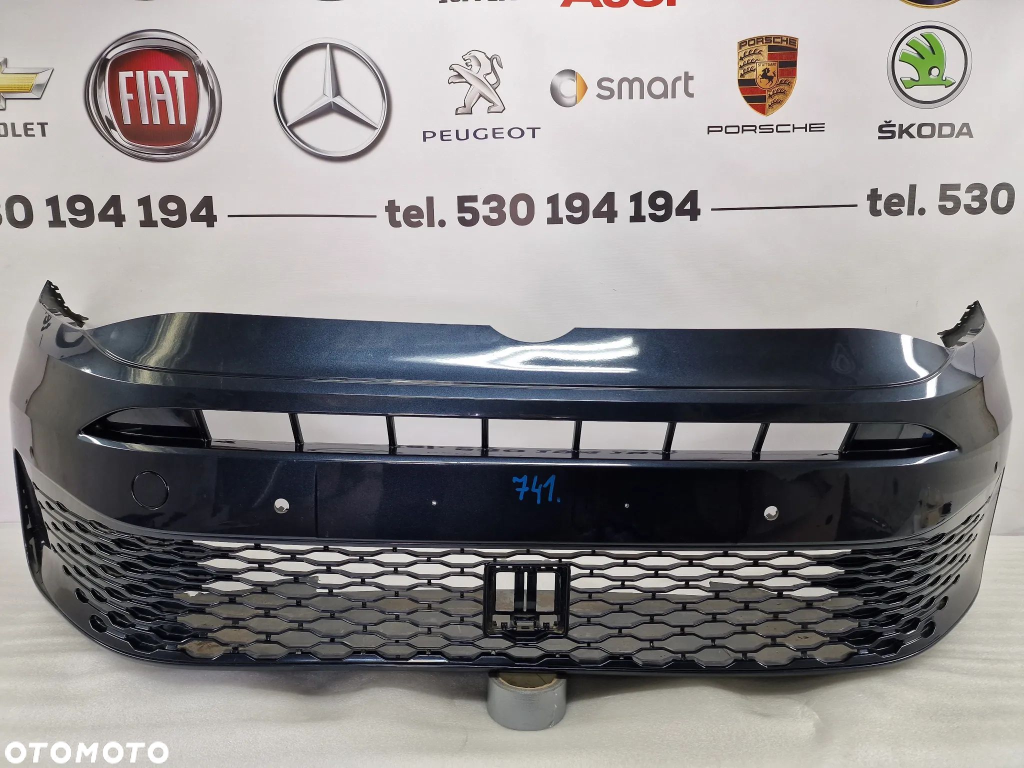 VW CADDY 2K7 LIFT 20- ZDERZAK PRZEDNI PRZÓD NA 4X PDC , NR 2K7807221A , NR AUKCJI NZ741 - 1