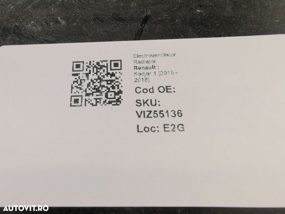 Electroventilator Radiator Renault  Kadjar 1 [2015 - 2018] Original In - 8