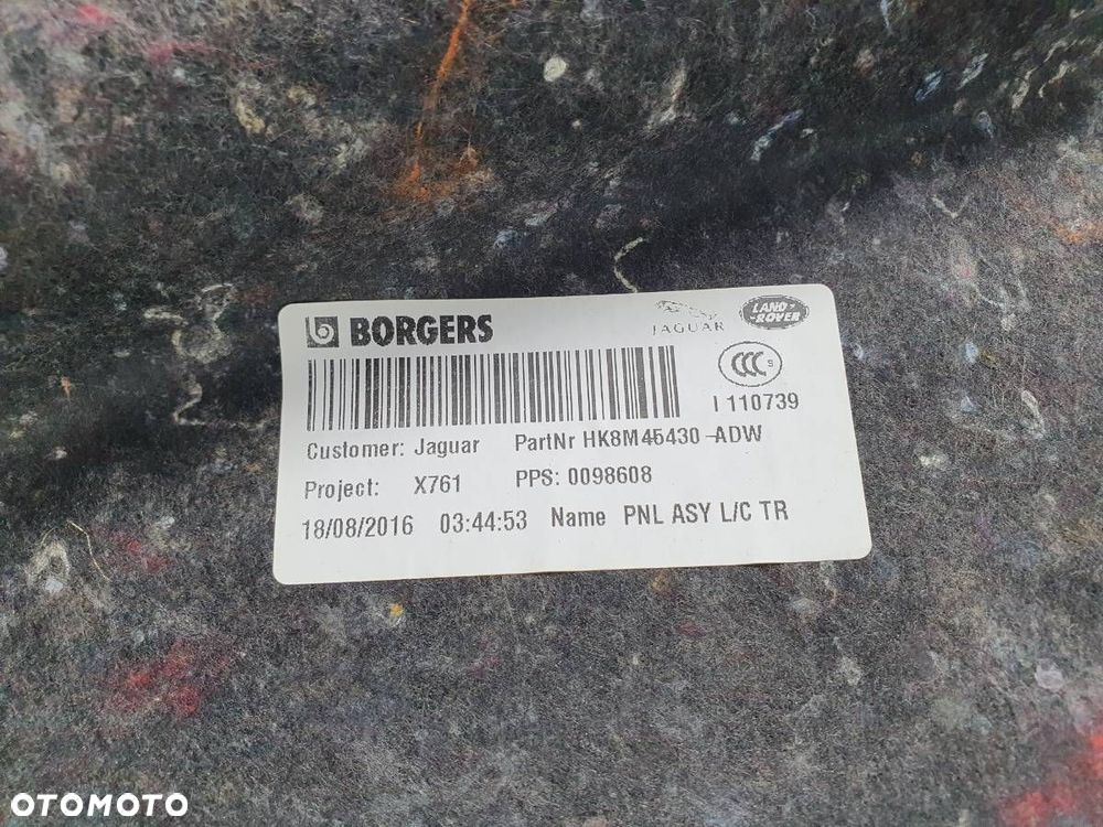 BOCZEK BAGAŻNIKA PRAWY JAGUAR F-PACE 2016 EUROPA CZARNY - 7