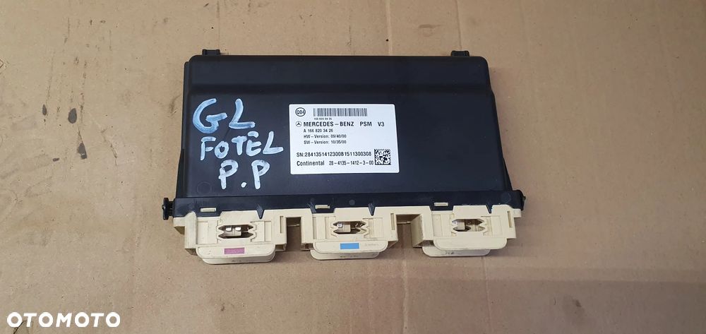 Moduł sterownik fotela prawy przód Mercedes GL X166 W166 A1668203426 - 1
