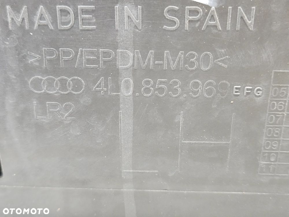AUDI Q7 4L LIFT 09-15R LISTWA DOLNA S-LINE LISTWY DRZWI PRZOD TYL PRAWA LEWA BIALE LY9C 4L0853959 4L0853960 4L0853969 4L0853970 KOMPLET - 10