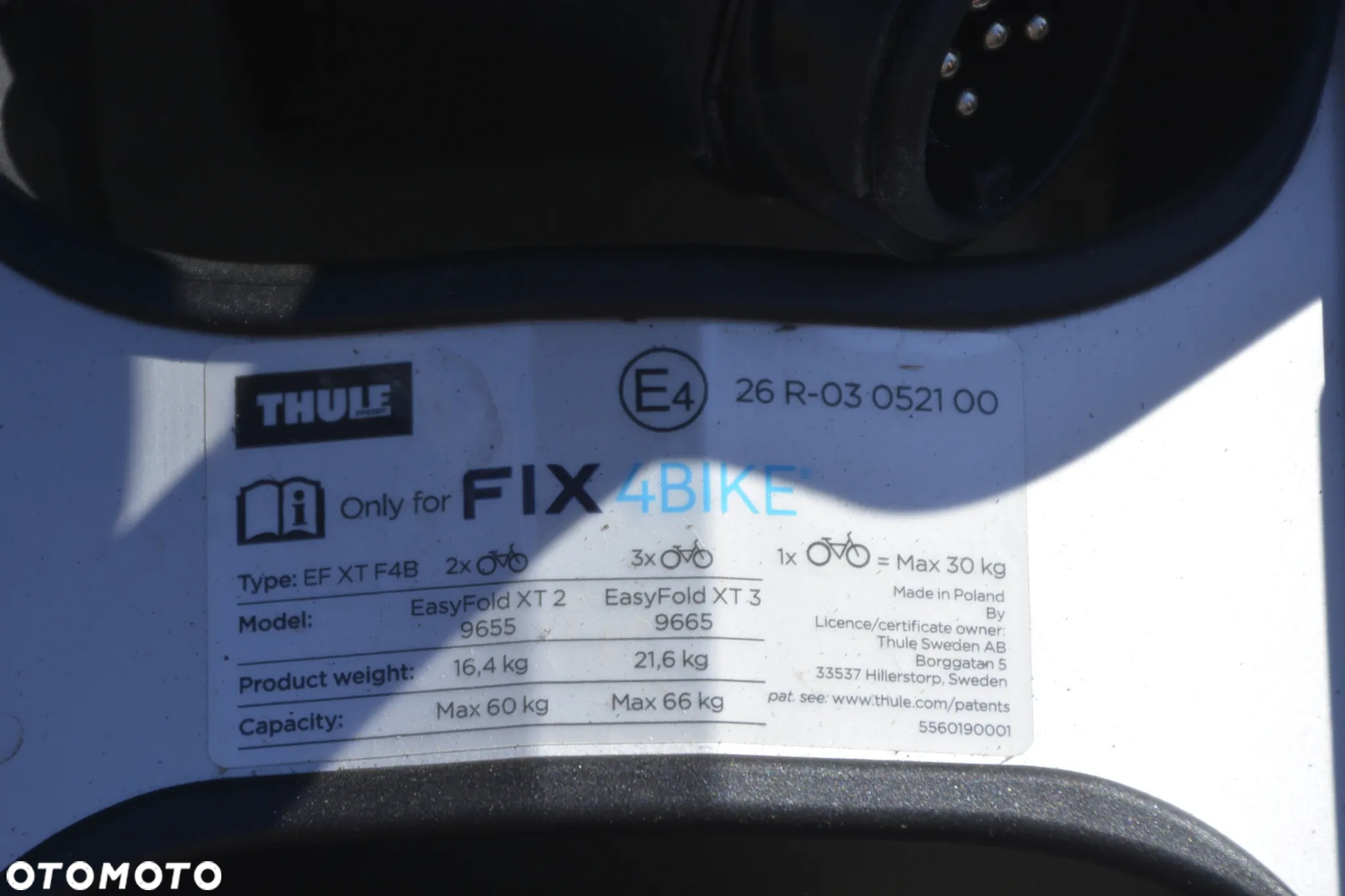 Bagażnik rowerowy Thule EasyFold XT3 Fix 966500 - 8