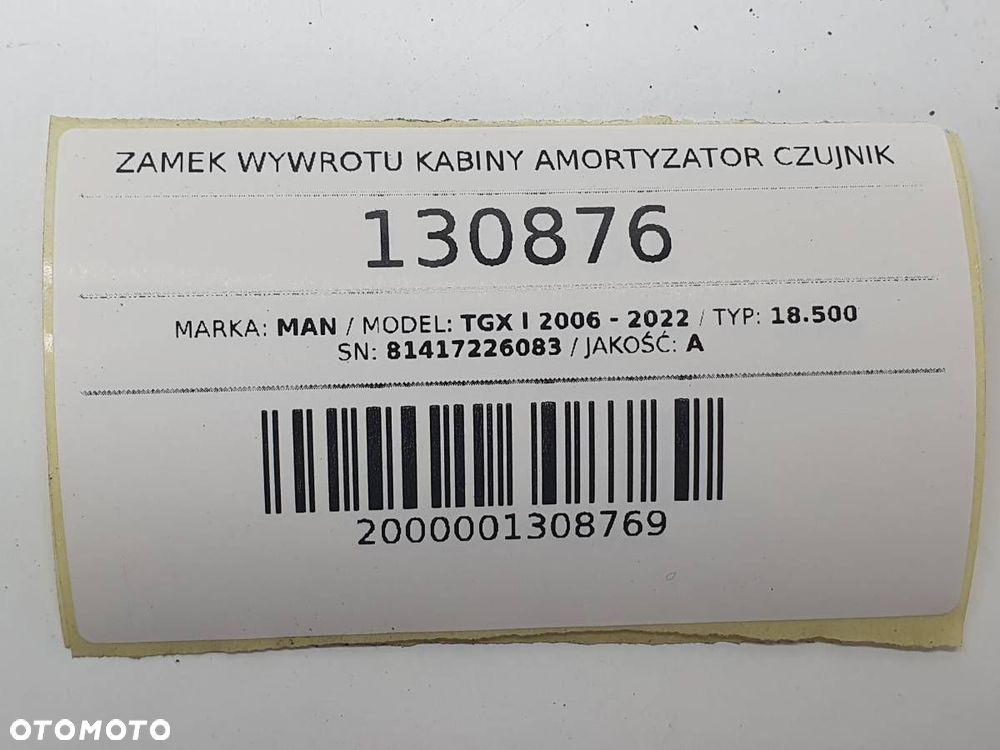 AMORTYZATOR KABINY PODUSZKA MOCOWANIE CZUJNIK MAN TGX 81417226083 - 8