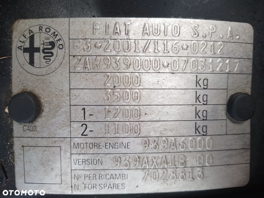 ALFA ROMEO 159 1.9 JTS  05-11   PAS PRZEDNI KOMPLETNY CHŁODNICE  802/B - 29