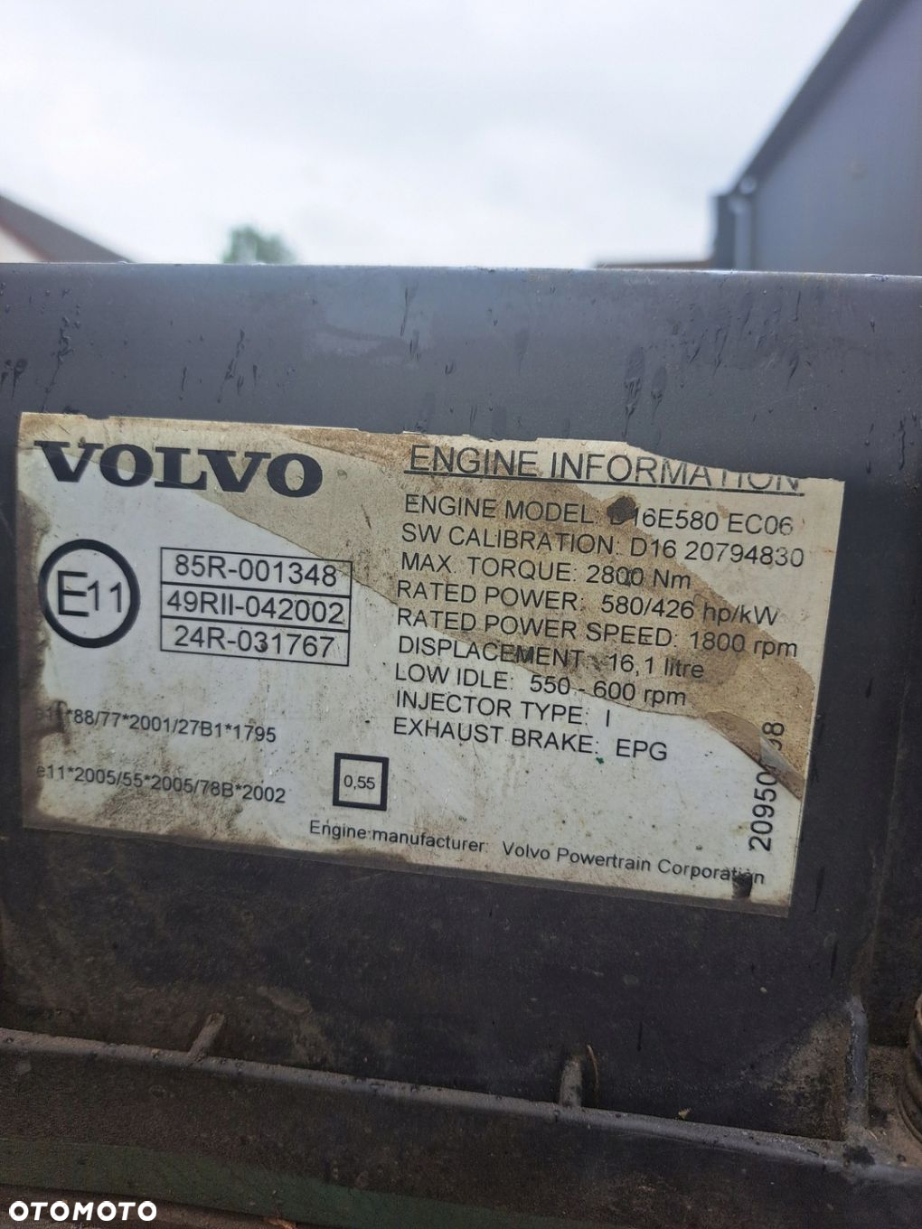 GŁOWICA SILNIKA VOLVO FH 16 D16E 20950796 064512116 - 9