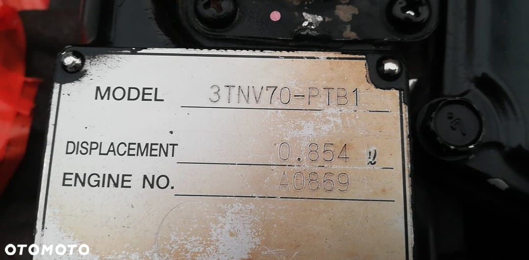 SILNIK YANMAR 3TNV70 PTB1 12,5 kW / 2600 rpm 10162 zł netto - 11