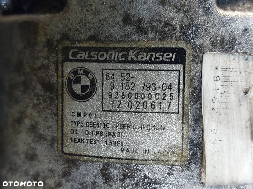 SPRĘŻARKA KOMPRESOR KLIMATYZACJI BMW E87 116i 1.6 16V N45 9182793 - 2