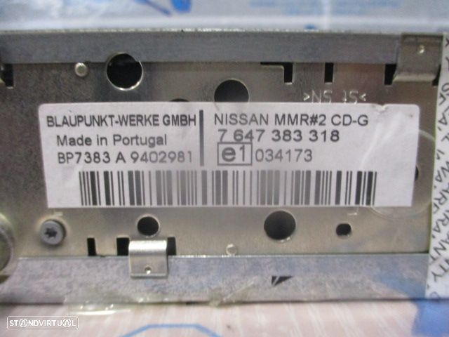 Radios 7647383318 NISSAN MICRA K12 2010 1.2I 80CV 5P PRETO ORIGINAL BLAUPUNKT-WERKE GMBH - 3