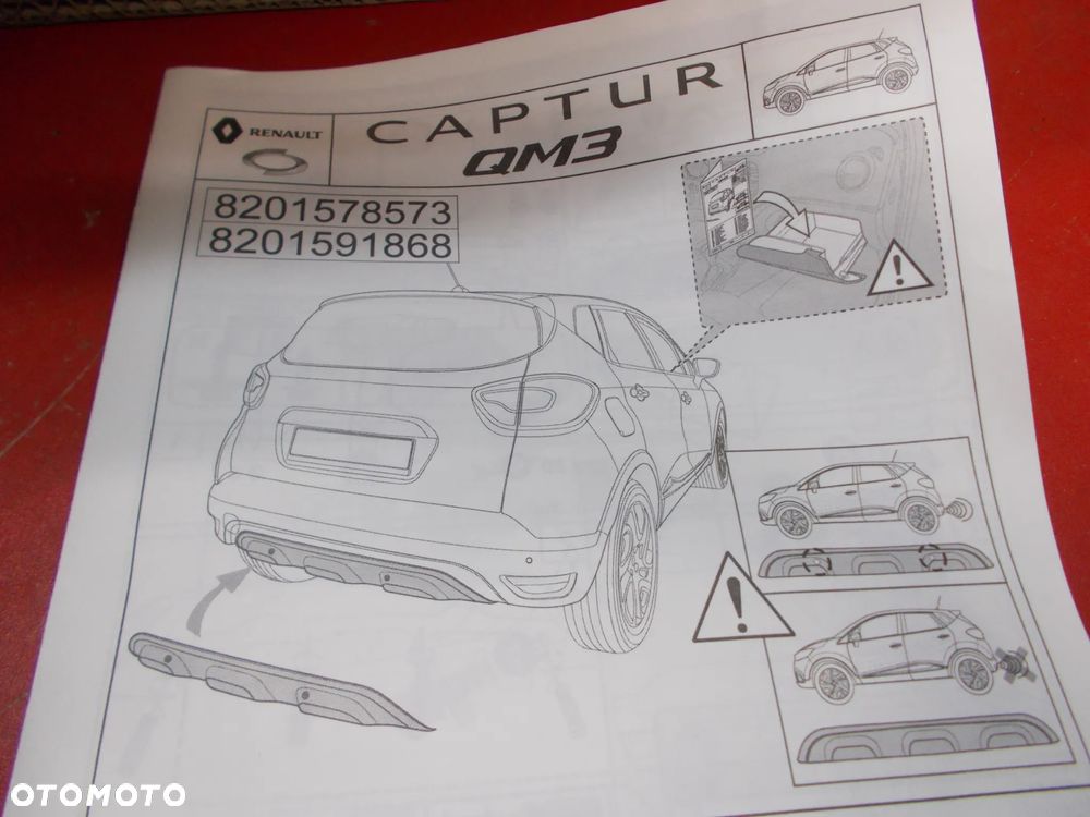 RENAULT CAPTUR I LIFT DOKŁADKA ZDERZAKA TYŁ NOWA 8201591868 - 4