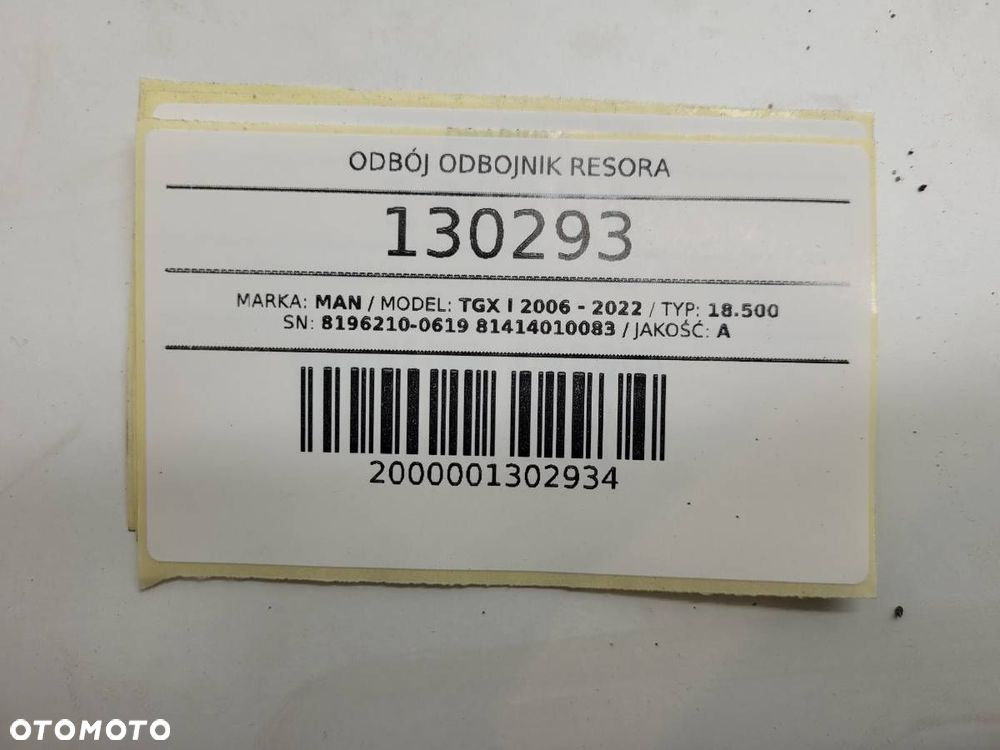ODBÓJ ODBOJNIK RESORA MAN TGX I TGS 8196210-0619 8141401008 - 10
