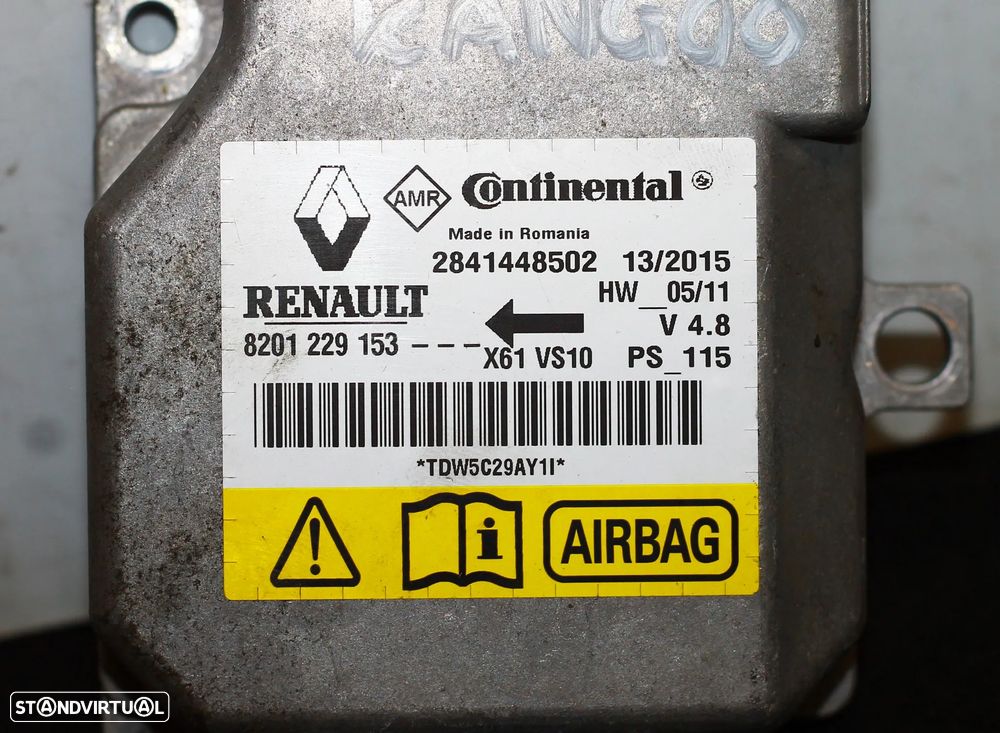CENTRALINA DE AIRBAG RENAULT KANGOO - 5
