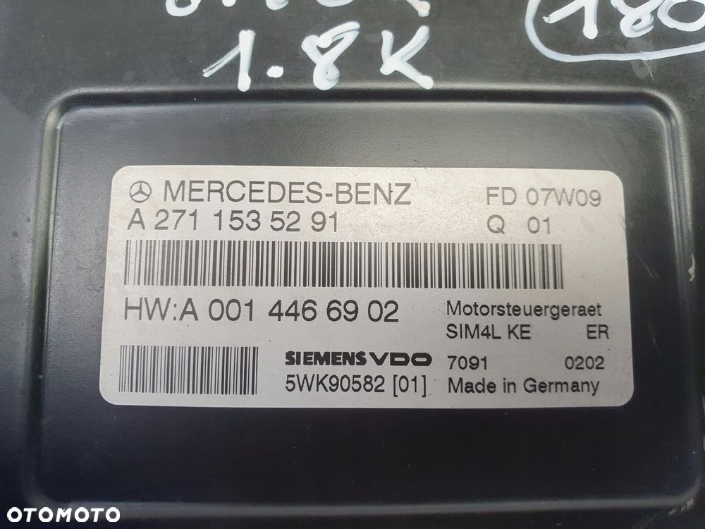 Mercedes W203 1.8 K STEROWNIK SILNIKA Komputer A2711535291 - 2