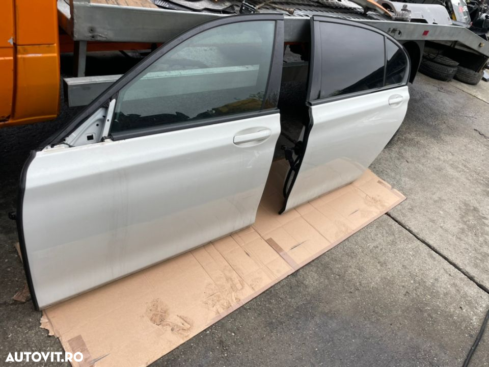 trapa panoramică panorama plafon negru Interior usa uși Bmw G11 G12 seria 7 750li 750ld long geam sticla 730xdL 740Ld perdeluța usa spate - 5