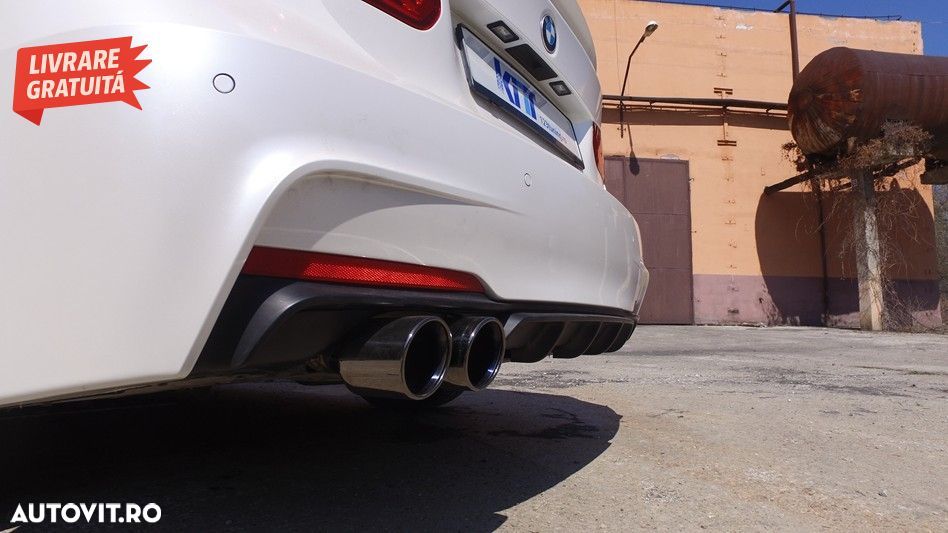 Difuzor Bara cu Toba Ornament Evacuare Fibra Carbon Mat BMW Seria 3 F30 F31 (2011-- livrare gratuita - 19