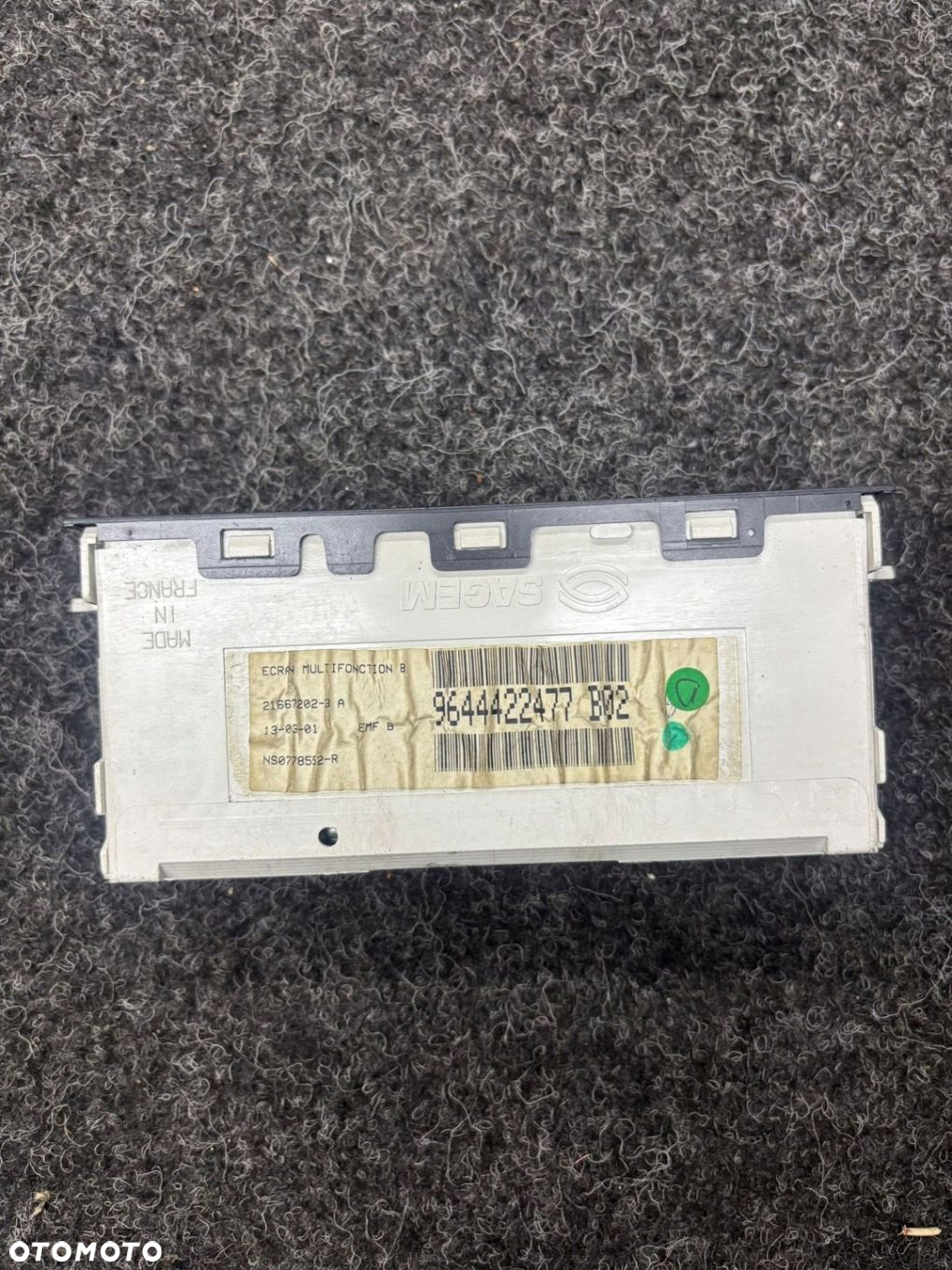 WYŚWIETLACZ EKRAN RADIA CITROEN C5 C8 XSARA II 9644422477 - 2