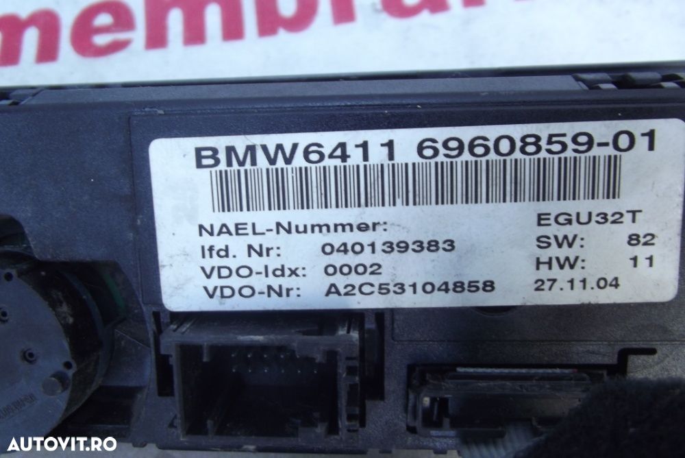Climatronic BMW E87 seria 1 comenzi AC clima butoane panou dezmembrez - 2