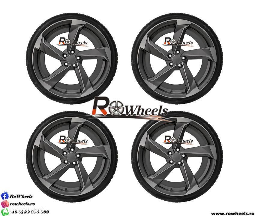 Jante AUDI 20 R20 Model Rotor Gri A4 A5 A6 A7 A8 Q3 Q5 Q8 anvelope vara - 3