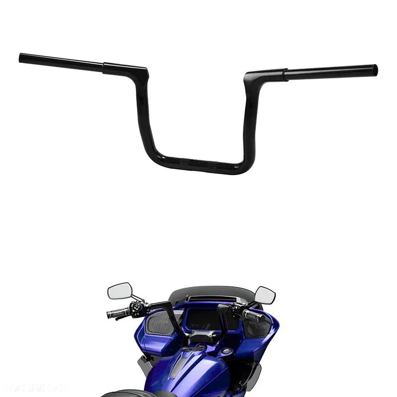 Kierownica Ape Hanger 10″  Czarne Harley Road Glide - 2