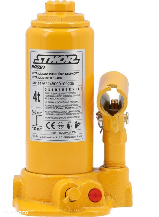 PODNOŚNIK HYDRAULICZNY SŁUPKOWY BUTELKOWY SAMOCHODOWY LEWAREK 4 TONY 80091 - 3