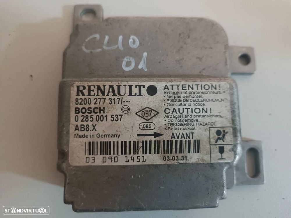 CENTRALINA DO AIRBAG RENAULT CLIO II 8200277317 0285001537 - 1
