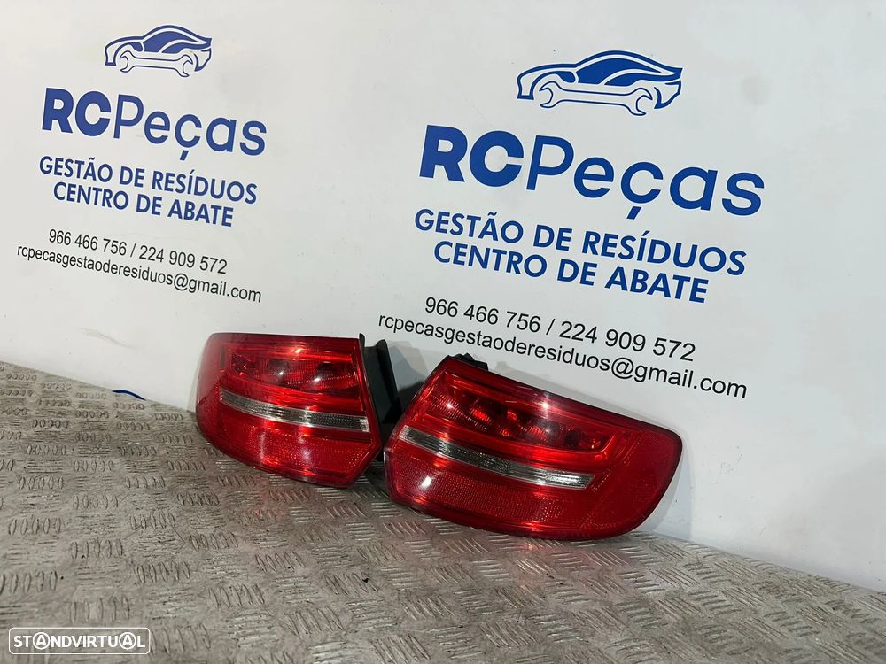 .Conjunto Farolins Tras Traseiro Direito Esquerdo Original Audi A3 8P Facelift Sportback 5 Portas 8P4945095E 8P4945096E 2009 - 2013 - 8