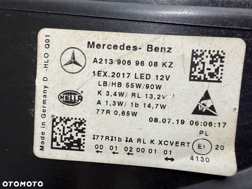 Reflektor lampa przednia prawa Mercedes-Benz E W213 A213 Multibeam - 4