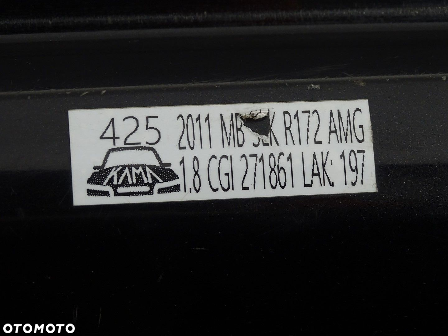 LISTWA NAKŁADKA PROGOWA PRAWA MERCEDES SLK W172 AMG A1726980354 LAK 197 - 9