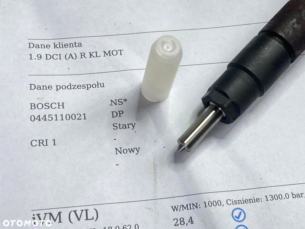 WTRYSKIWACZ TEST REGENERACJA 1.9 DCI 0445110021 WTRYSK NOWY ROZPYLACZ VOLVO S40 LAGUNA II TRAFIC MASTER 7700111014 0445110146 - 3
