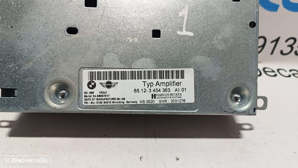 AMPLIFICADOR HIFI HI-FI SISTEMA SYSTEM SPEAKER MINI COOPER R57 CABRIO 65123454363 3454363 - 2