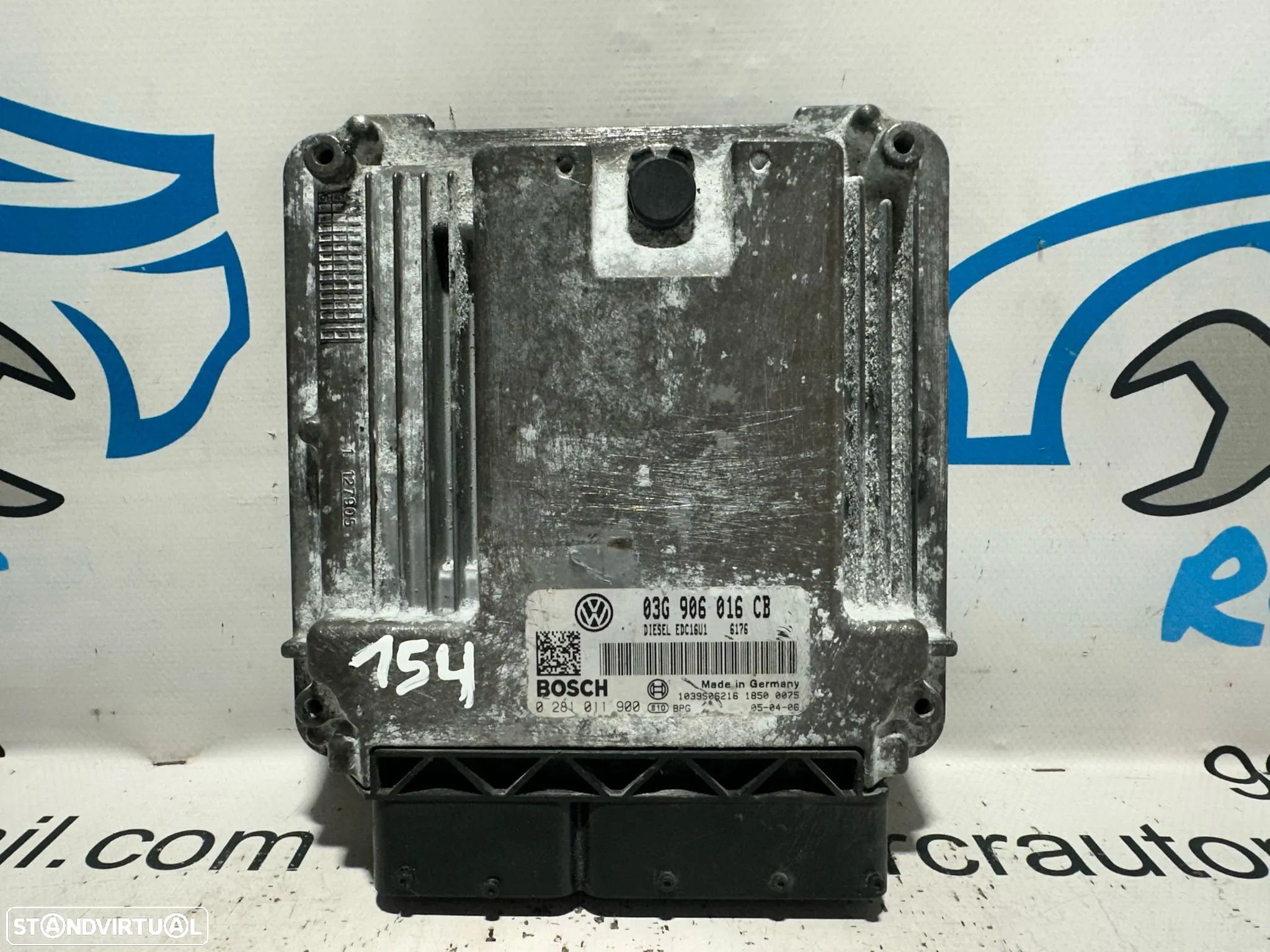 .Centralina Motor Original Bosch VAG VW Volkswagen 1.9 TDi BXE BKC 03G 906 016 CB / 0 281 011 900 - 1