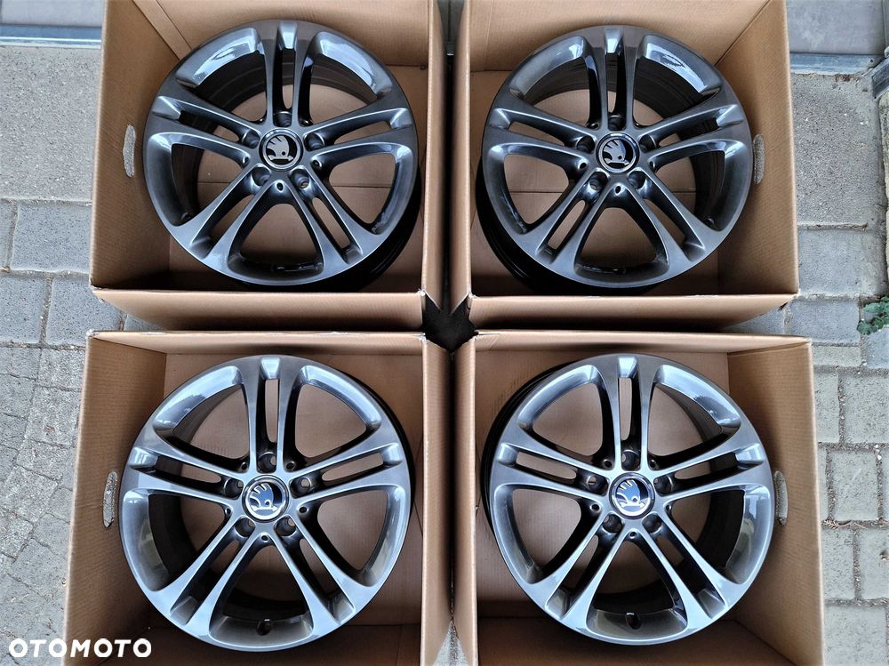 Alufelgi 17 5x112 Skoda Octavia Kodiaq Superb Yeti Karoq Grafit ! 809# - 7