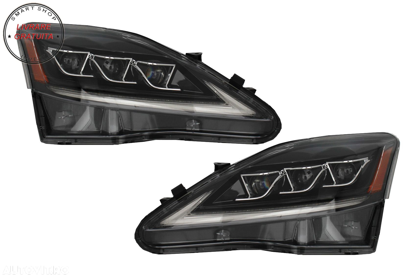 Faruri Full LED Semnal Dinamic LEXUS XE20 (2006-2013) Negru- livrare gratuita - 4